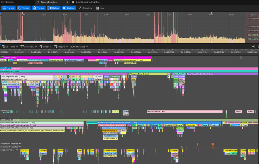 Unreal Insights profiling in Unreal Engine 5